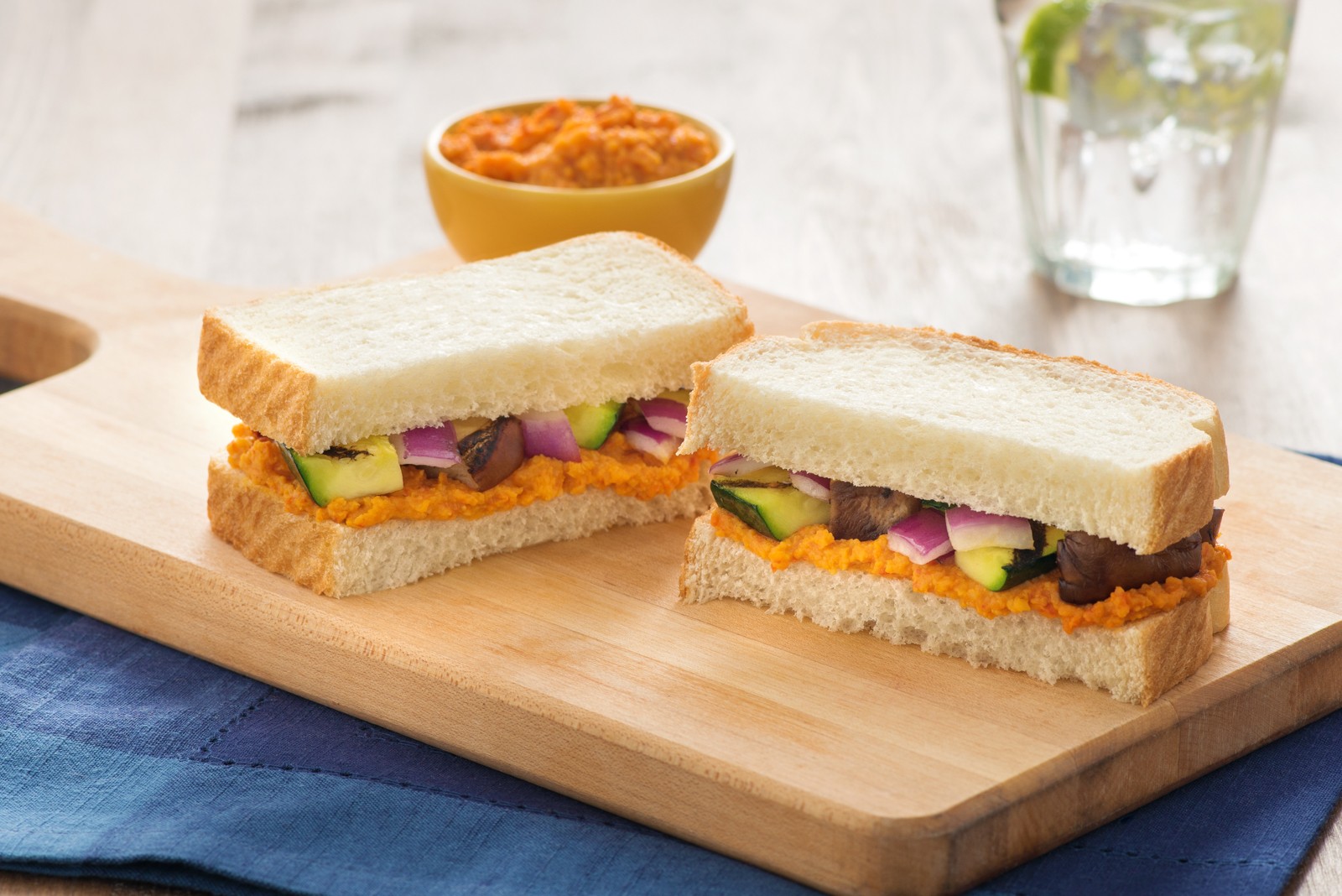 Roasted Red Pepper Hummus and Grilled Veggie Sandwich Dempster's